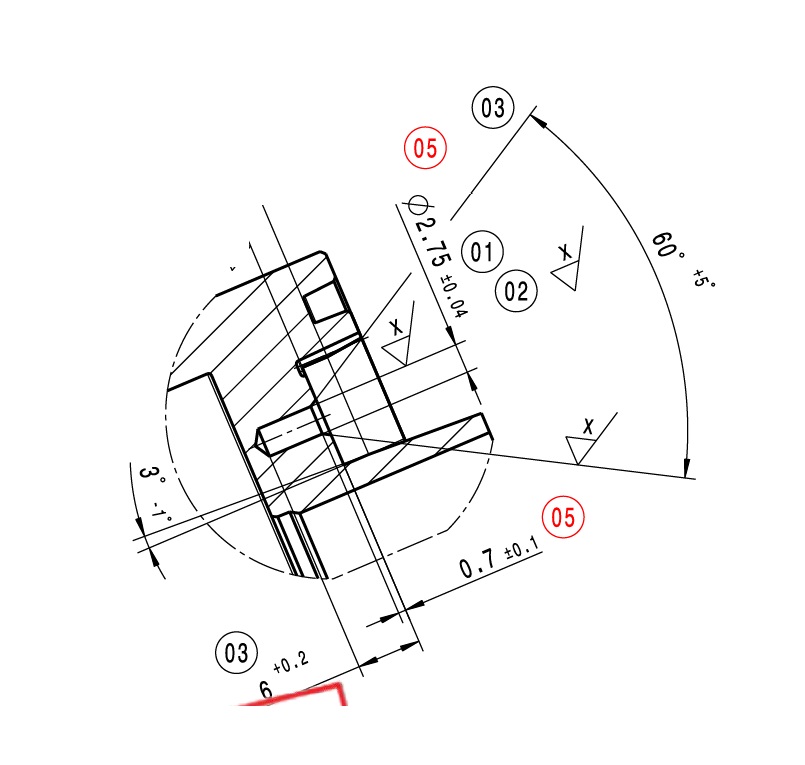 Stufenbohrer VHM Zeichnung Bauteil